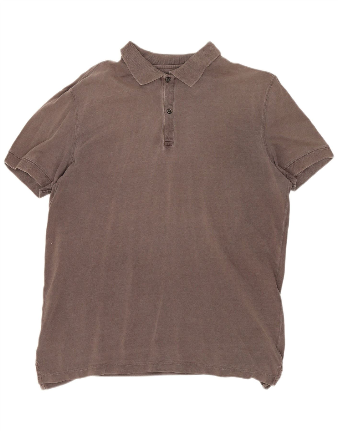 Massimo Dutti Herren-Poloshirt aus mittelgrauer Baumwolle