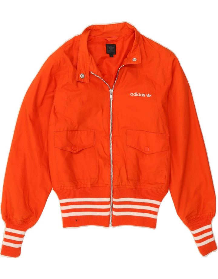 ADIDAS Damen Bomberjacke UK 8 Small Orange Baumwolle