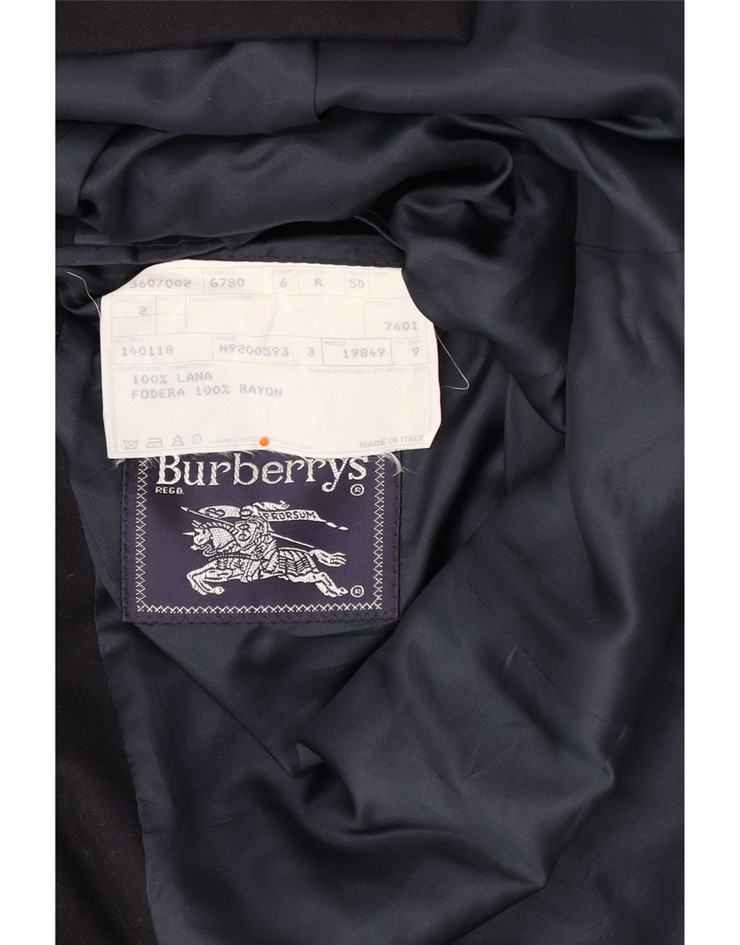 BURBERRYS Herren-Blazer mit 2 Knöpfen, IT 50, mittelmarineblaue Wolle