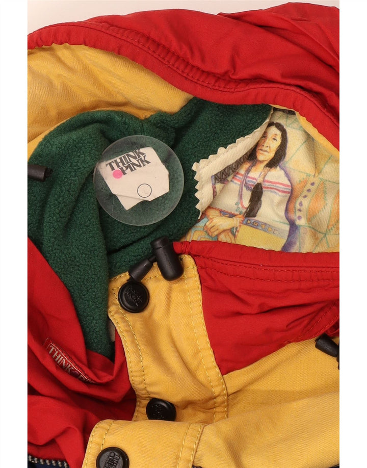 Think Pink Herren Loose Fit Graphic Anorak Jacke UK 40 Large Marineblau