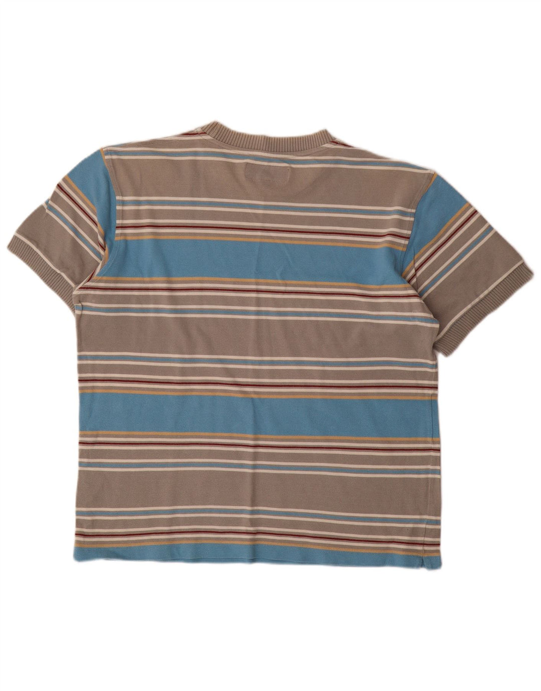 Diadora Herren-T-Shirt-Oberteil, groß, grau gestreift, Baumwolle