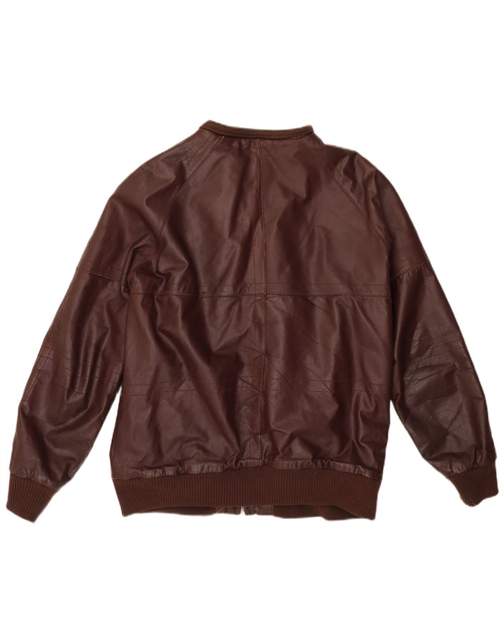 VINTAGE Herren Lederjacke UK 38 Medium Burgund