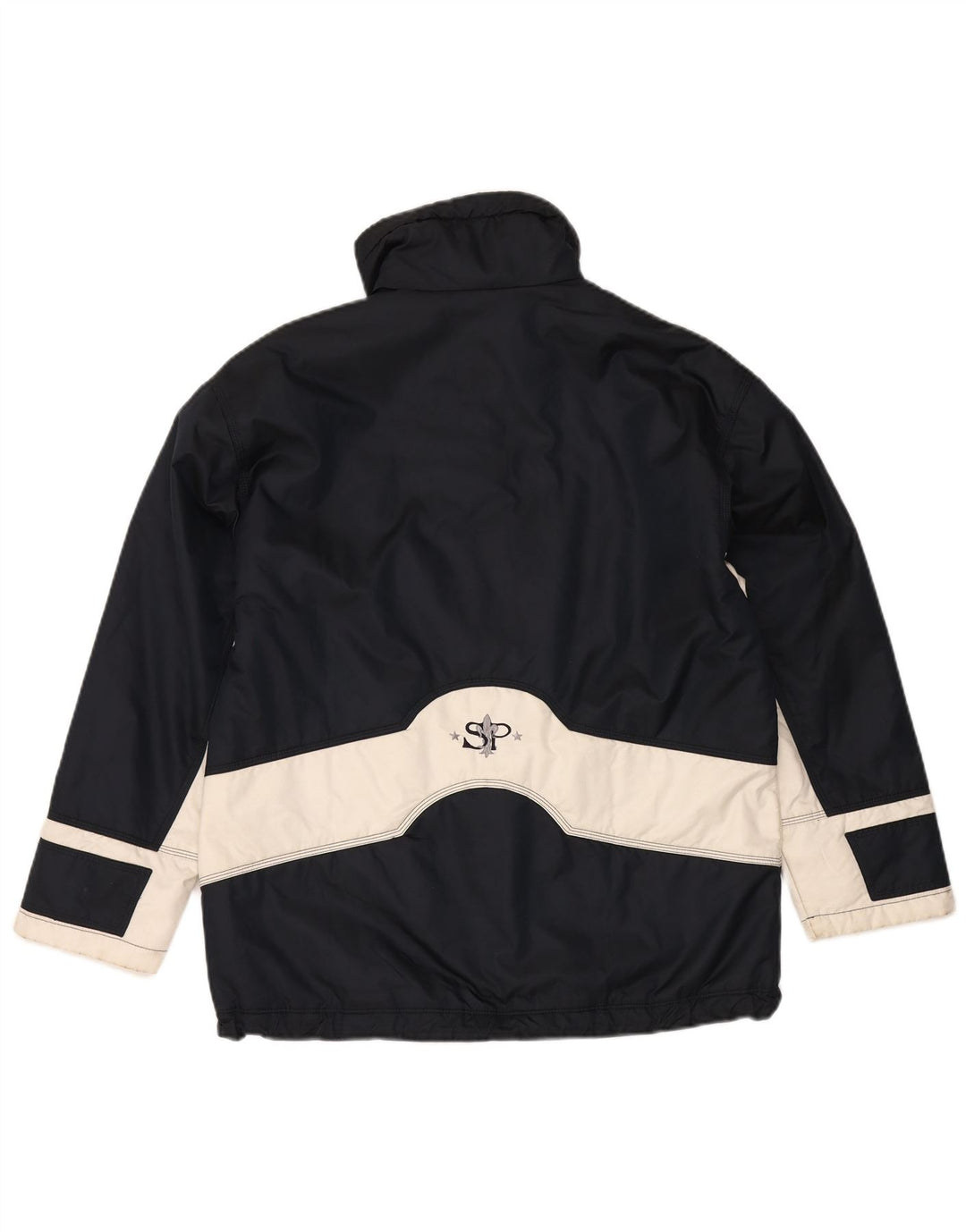 Sportalm Herren-Skijacke mit Grafik, EU 38, mittleres Marineblau, Farbblock