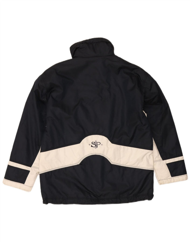 Sportalm Herren-Skijacke mit Grafik, EU 38, mittleres Marineblau, Farbblock