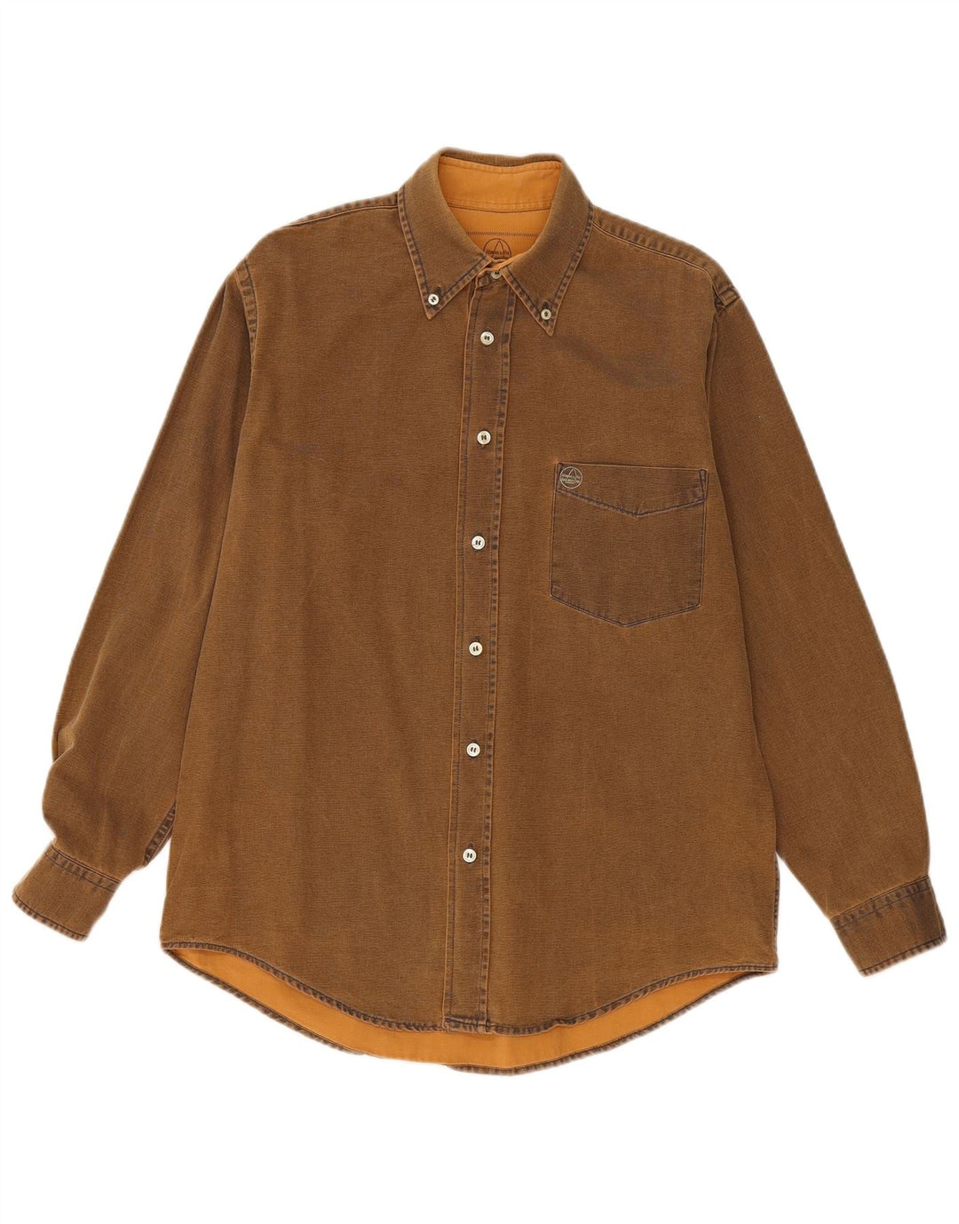 Murphy & Nye Herren-Sailmakers-Hemd aus mittelbrauner Baumwolle