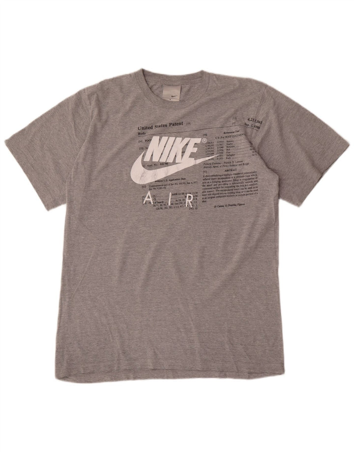 Nike Herren Grafik T-Shirt Top UK 39/41 Mittelgraue Baumwolle