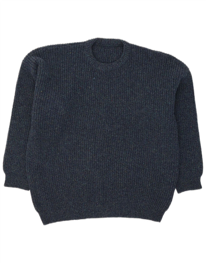 Vintage Herren Pullover mit Rundhalsausschnitt XL Marineblau