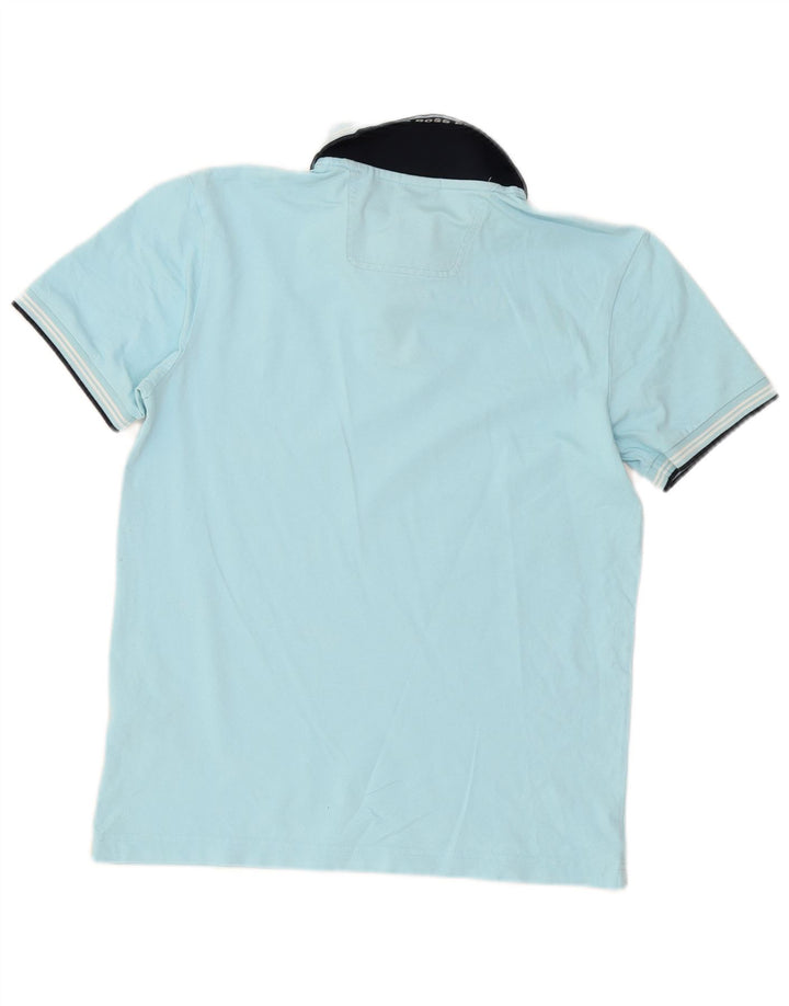 Hugo Boss Slim-Fit-Poloshirt für Herren, klein, aus blauer Baumwolle