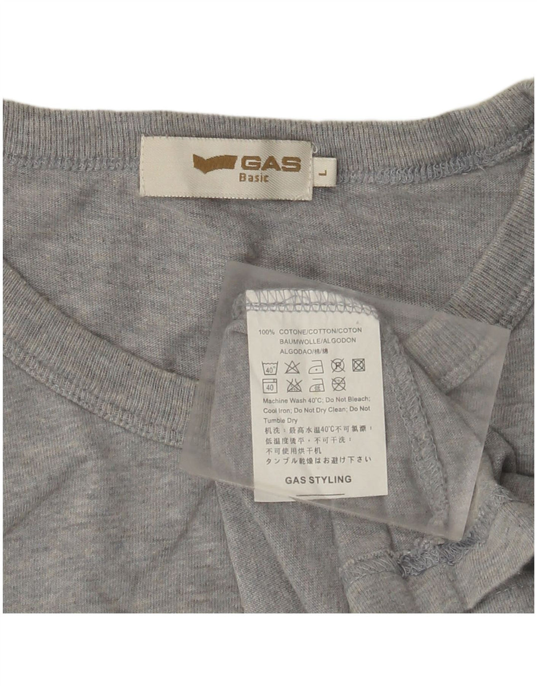 Gas Womens Graphic Vest Top UK 14 Große graue Baumwolle