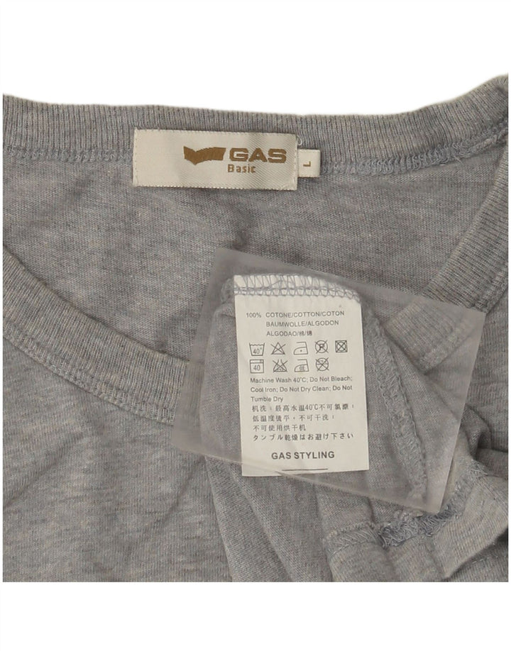 Gas Womens Graphic Vest Top UK 14 Große graue Baumwolle