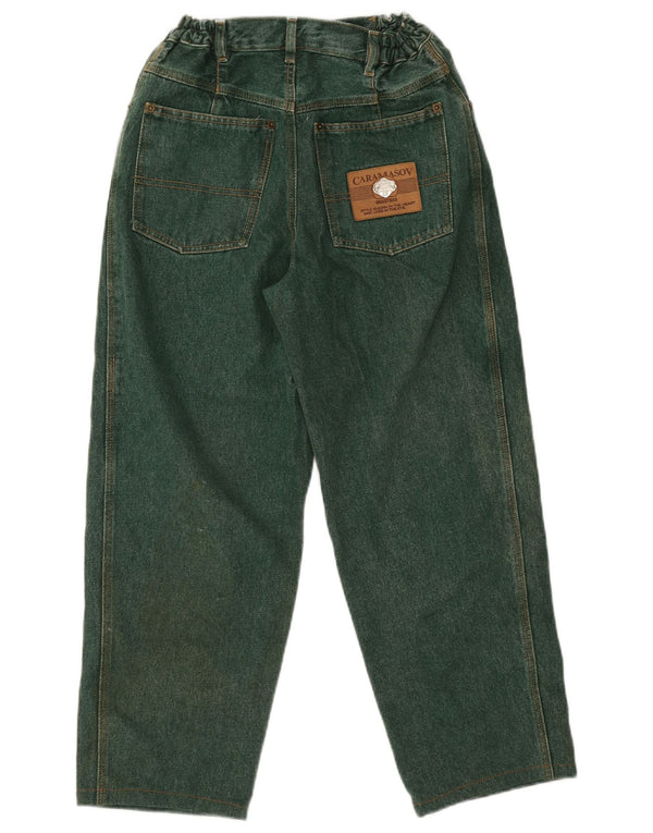 Vintage-Jeans für Mädchen, 13–14 Jahre, W27, L25, grüne Baumwolle