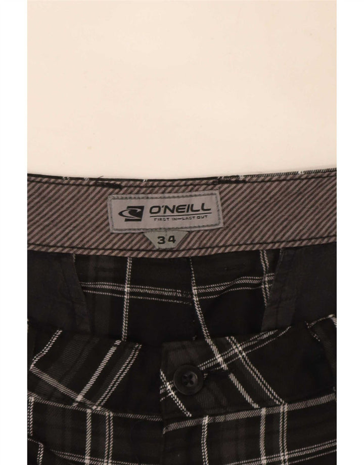 O'Neill Herren Chinoshorts W34 Large Schwarz Kariert