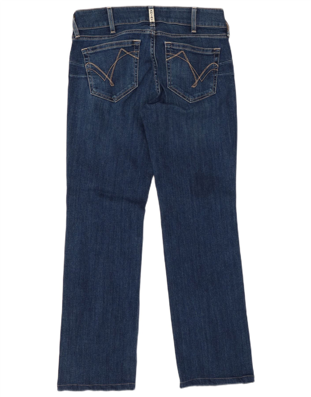 ARIAT Damen Straight Jeans W29 L29 Blaue Baumwolle