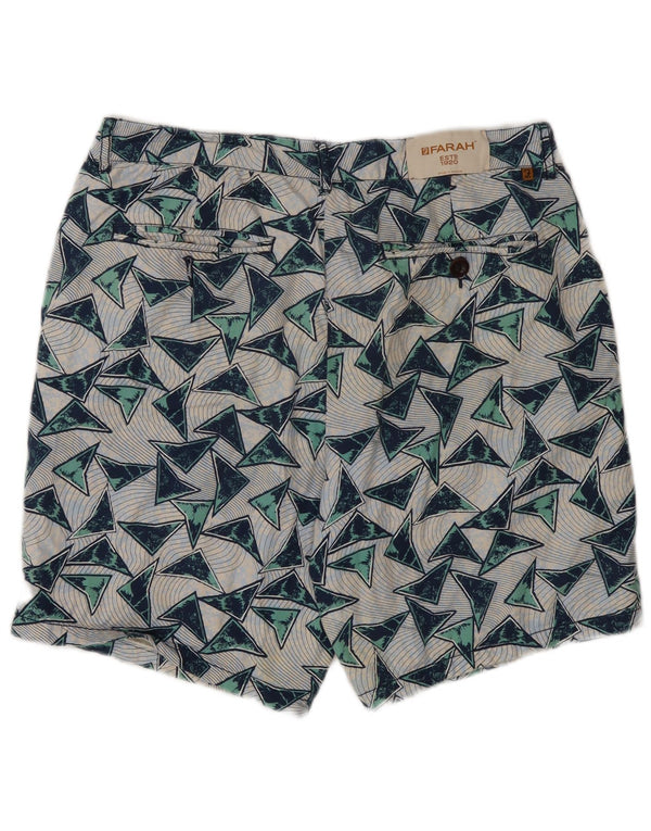 Farah Herren-Chinoshorts W32, mittelgroß, mehrfarbig, geometrisch, Baumwolle