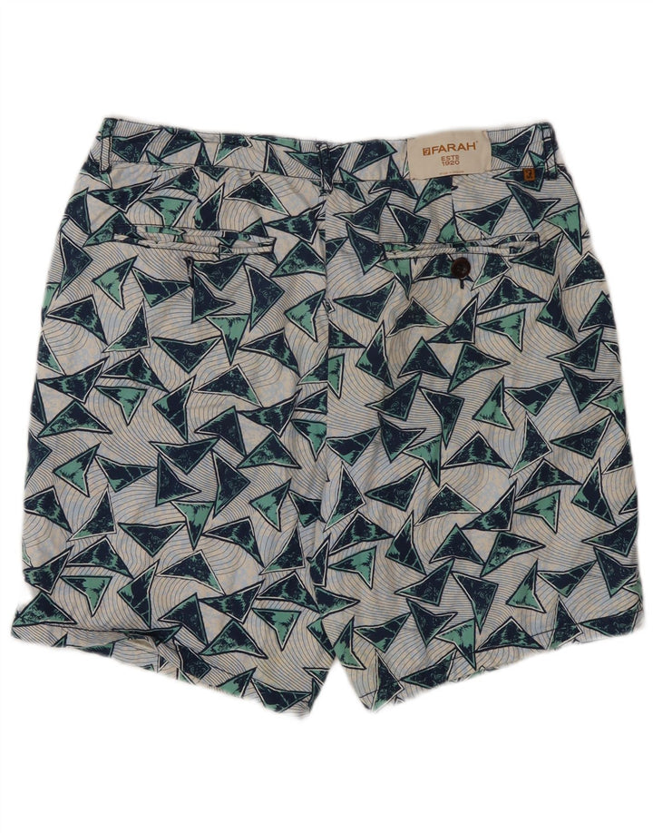 Farah Herren-Chinoshorts W32, mittelgroß, mehrfarbig, geometrisch, Baumwolle