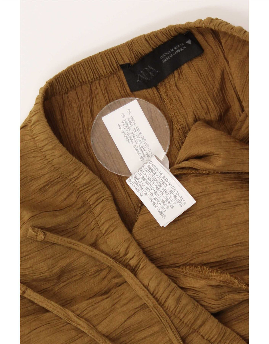 Zara Damen Maxirock Medium W28 Beige Viskose