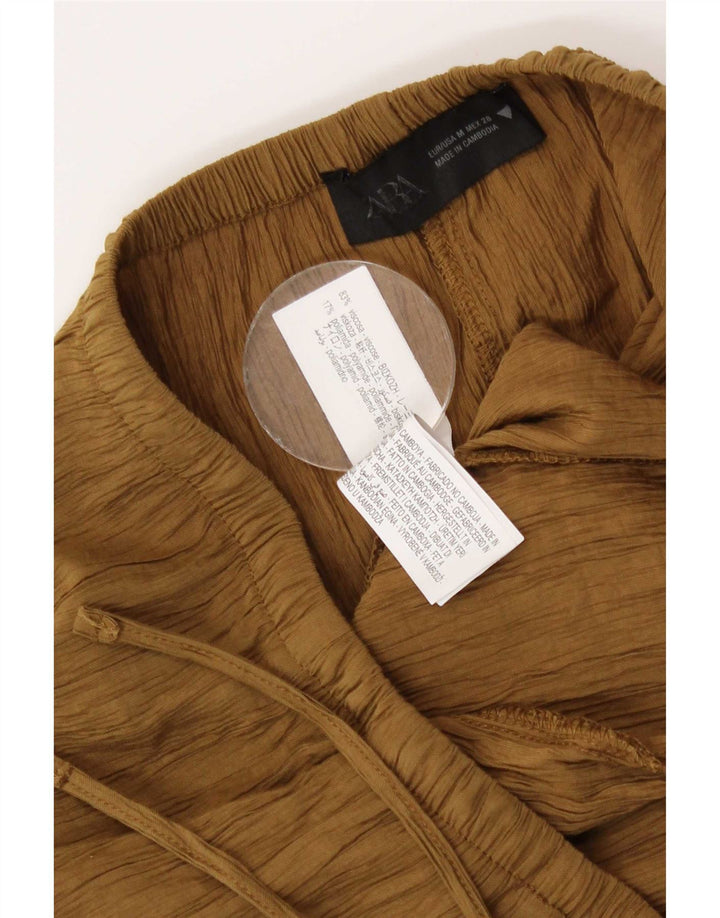 Zara Damen Maxirock Medium W28 Beige Viskose