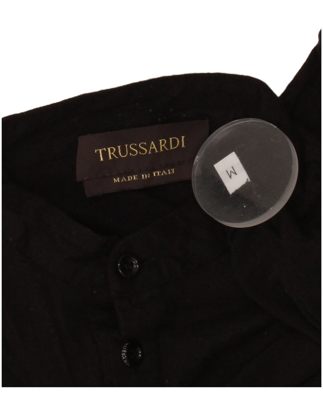 Trussardi Damen Grafik-Poloshirt UK 14 Medium Schwarz