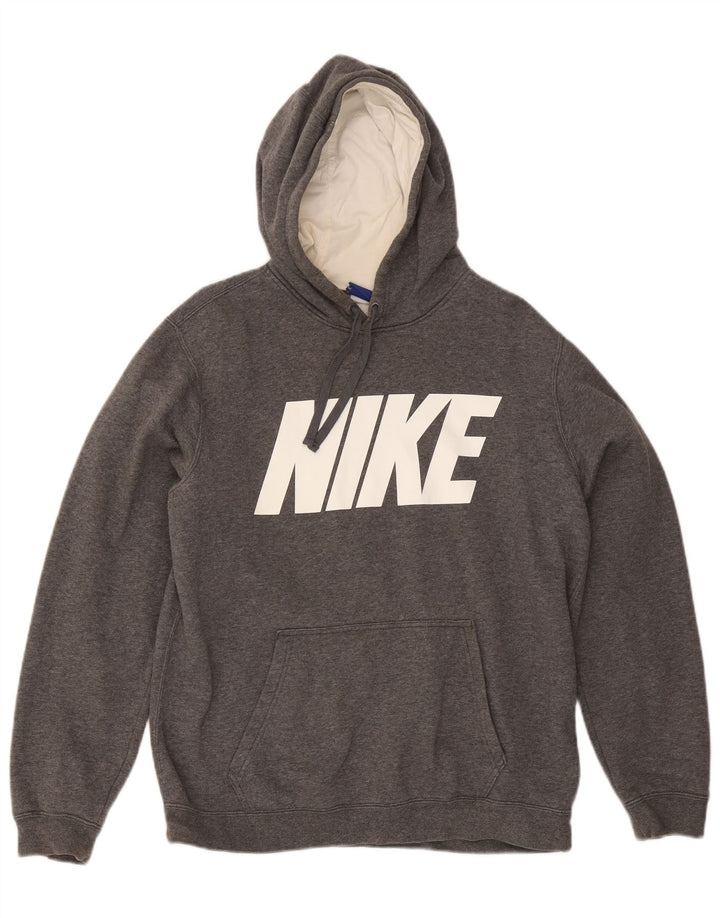 Nike Herren-Kapuzenpullover mit Grafik, mittelgraue Baumwolle