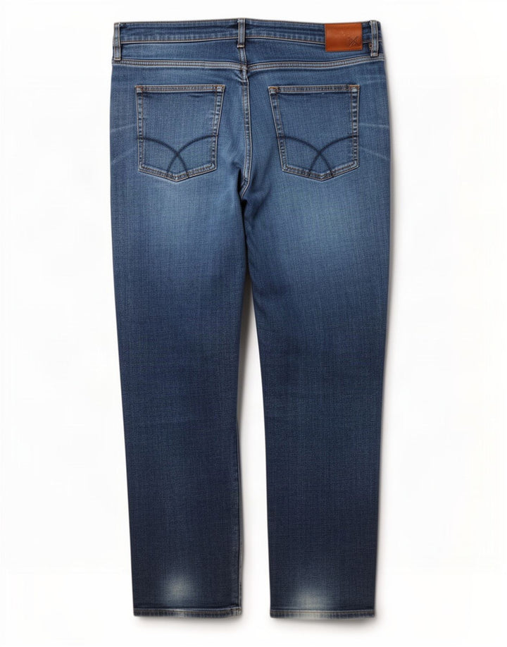 Crew Clothing Herren Slim Jeans W40 L30 Blaue Baumwolle