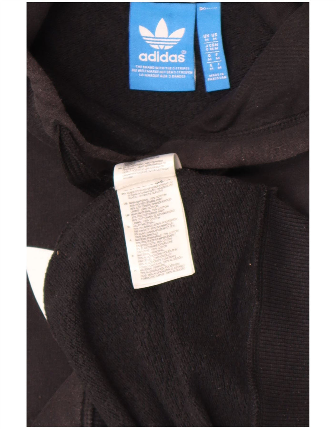 Adidas Herren Graphic Hoodie Pullover Mittelschwarze Baumwolle