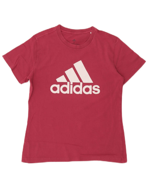 Adidas Damen Graphic T-Shirt Top UK 12/14 Mittelrosa