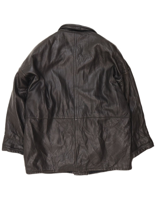 Vintage Damen Lederjacke UK 18 XL Schwarz