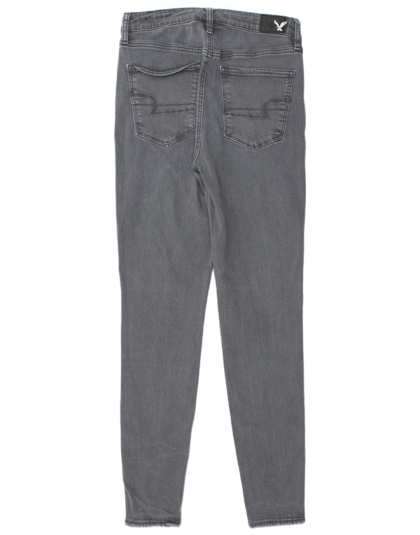 AMERICAN EAGLE OUTFITTERS Damen Skinny Jeans UK 10 Small W28 L29 Grau