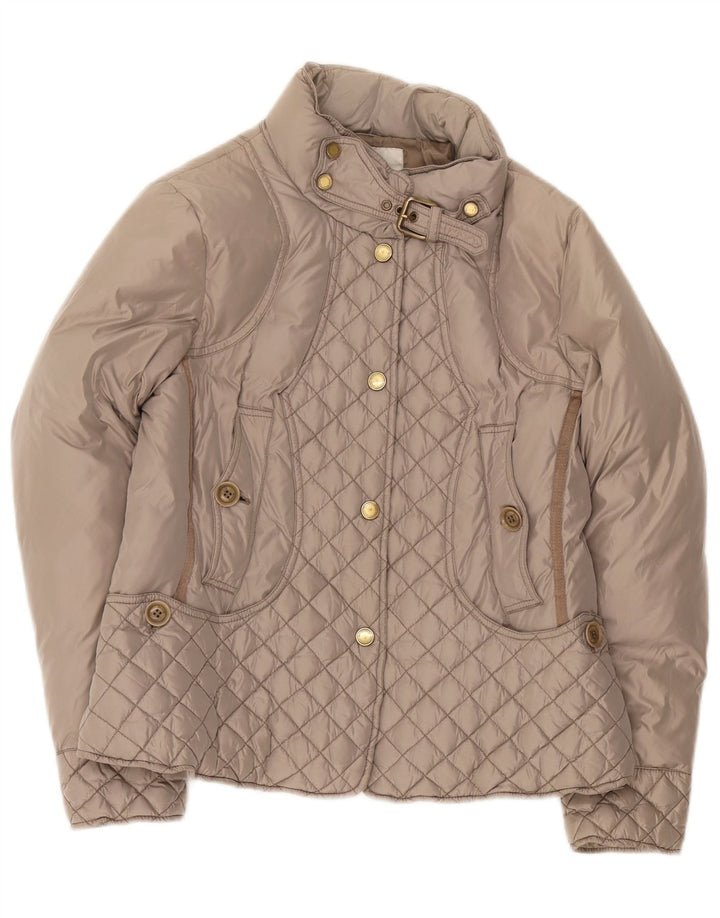 Henry Cottons Damen wattierte Steppjacke IT 46 Large Grau Polyester