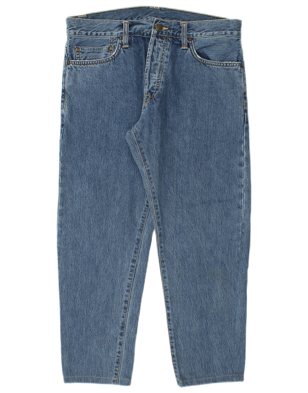 CARHARTT Herren Klondike Tapered Jeans W31 L25 Blaue Baumwolle