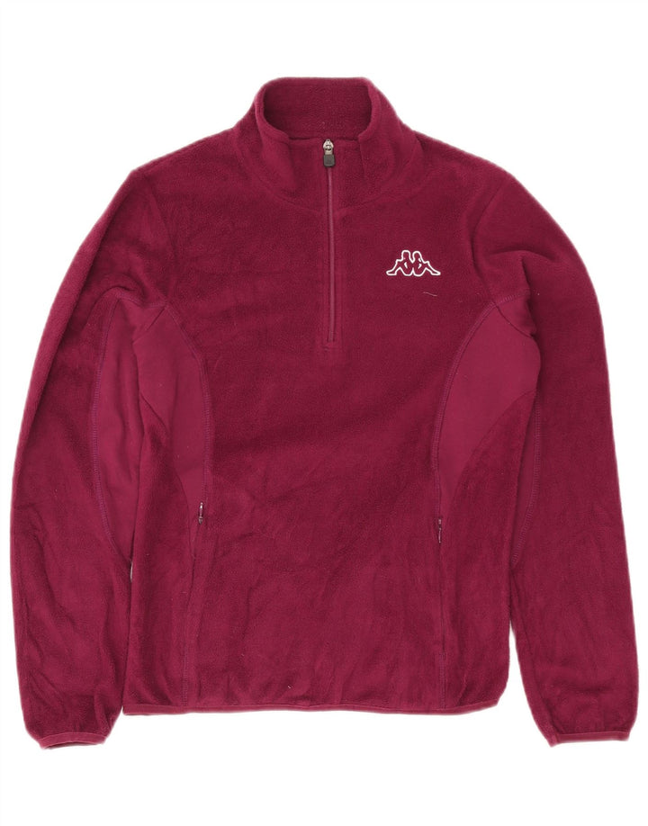 Kappa Damen-Fleecepullover mit Reißverschluss, UK 14, Mittelviolett, Polyester
