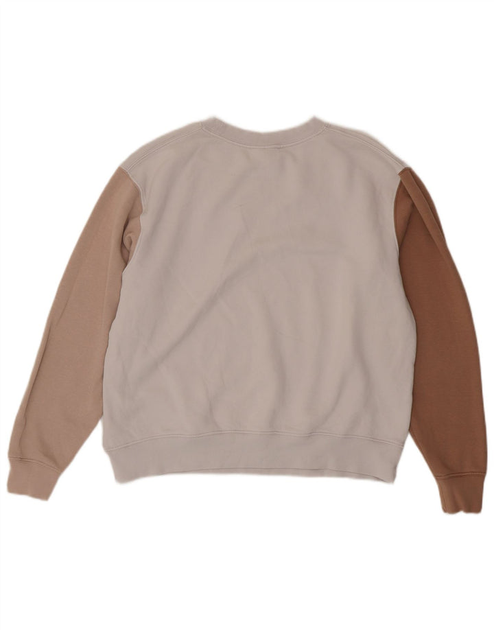 Nike Damen-Sweatshirt in Übergröße, Größe UK 14, mittelweiß, Farbblock