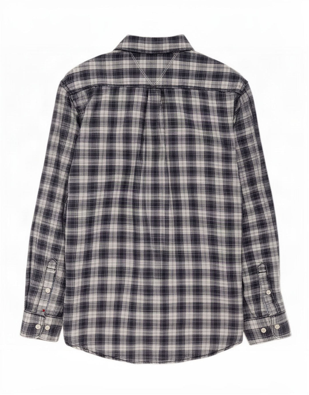 Tommy Hilfiger Herren-Flanellhemd, groß, marineblau, kariert, Baumwolle
