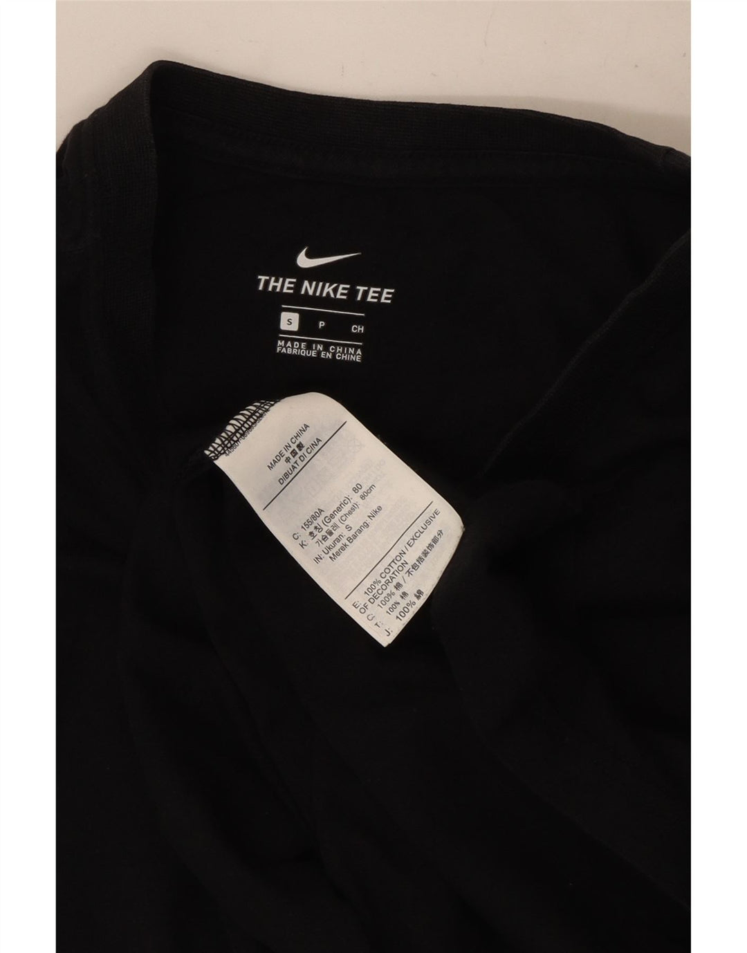 Nike Herren-T-Shirt mit Grafik, Größe S, schwarze Baumwolle