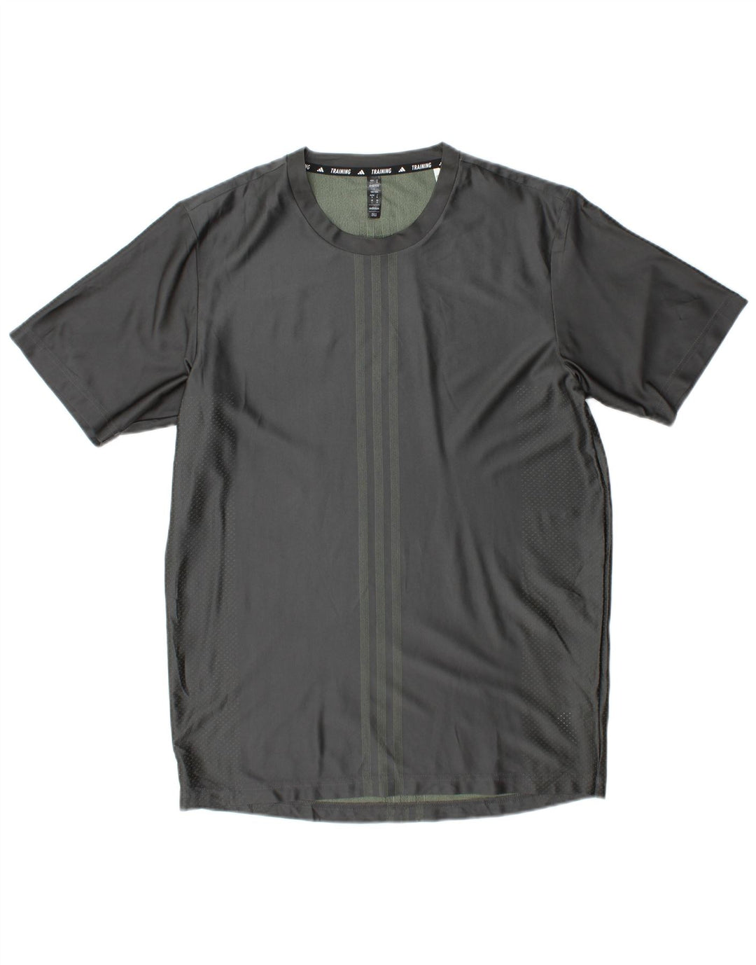 Adidas Herren Aeroready T-Shirt Top Mittelgrau gestreift Polyester