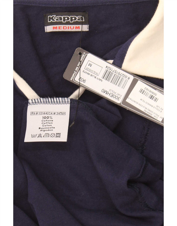 Kappa Herren-Rugby-Poloshirt mit Grafik, mittelgroß, Marineblau, Farbblock