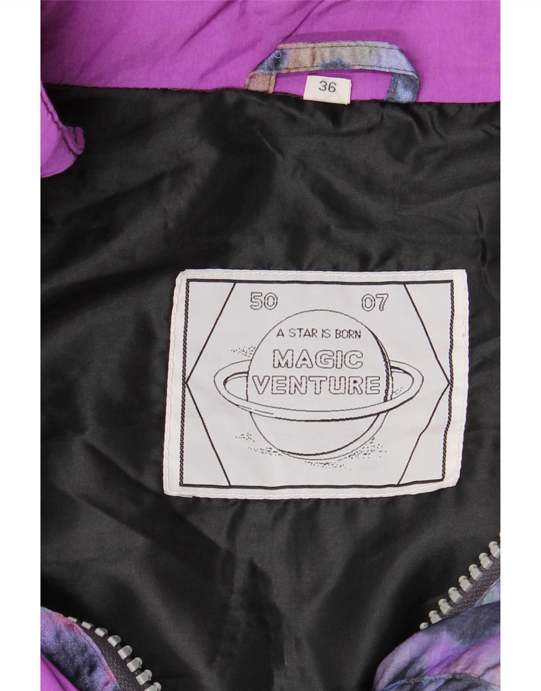 Magic Venture Damen Wattierte Jacke EU 36 Klein Mehrfarbig 80er Jahre