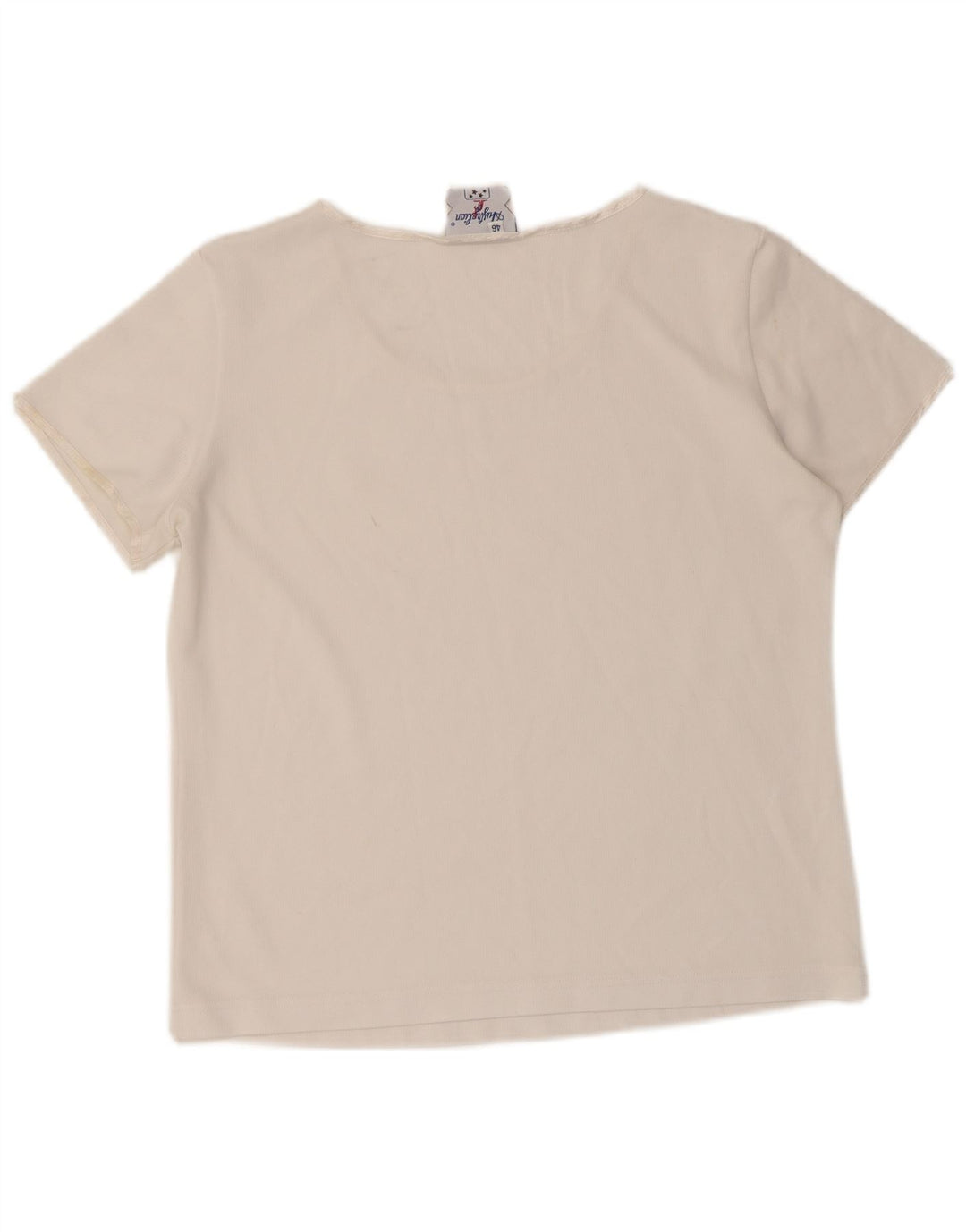 AUSTRALIAN L'ALPINA Damen T-Shirt Top IT 46 Large Weiß Polyester