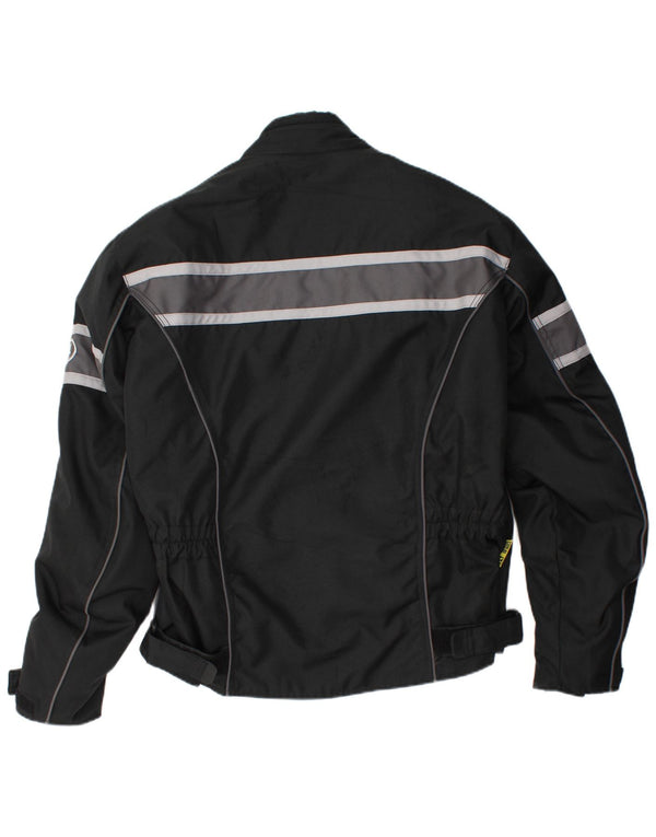 Vintage Herren Racer Jacke UK 42 XL Schwarz gestreift