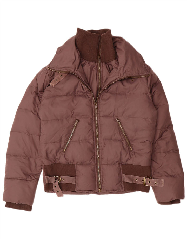 i Blues Damen Übergroße wattierte Jacke UK 10 Small Braun Polyamid