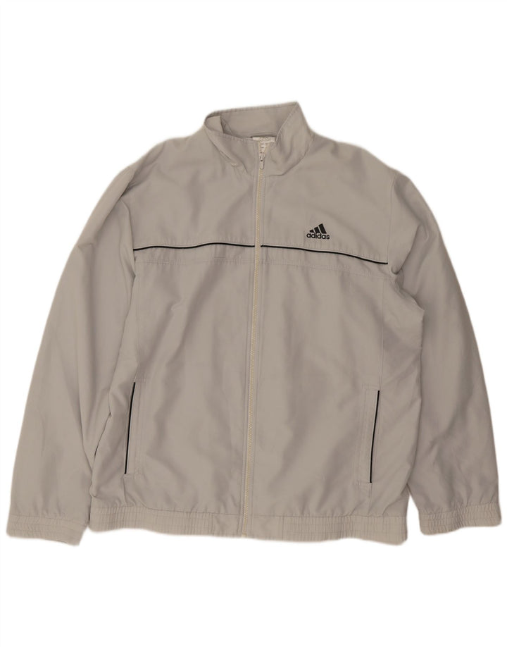Adidas Herren Trainingsanzug Top Jacke UK 46/48 XL Grau Polyester