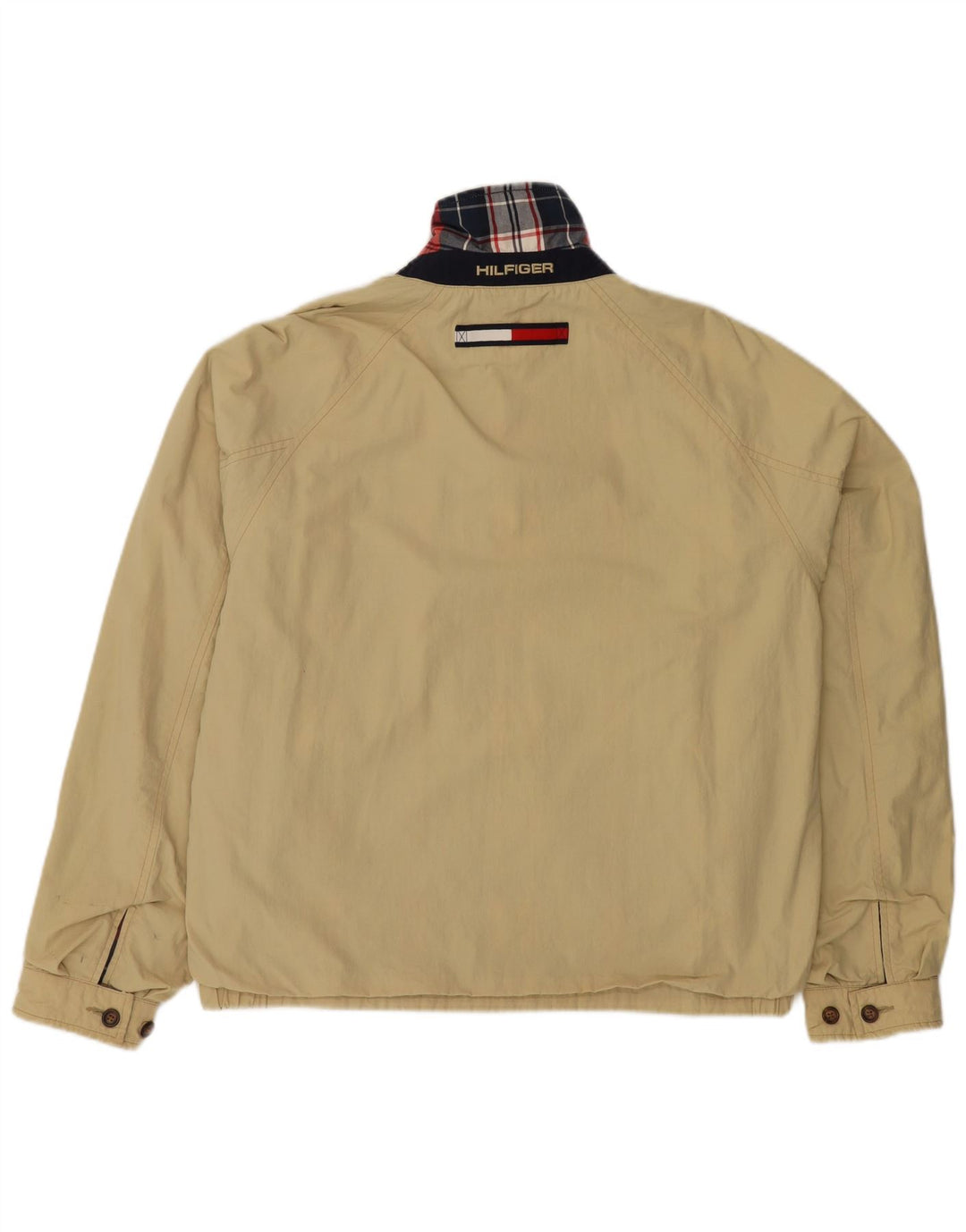 TOMMY HILFIGER Herren Wendejacke UK 38 Medium Navy Blue Check Nylon