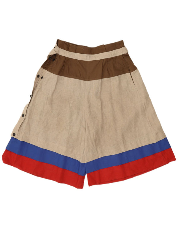Gianfranco Ferre Damen Freizeitshorts W28 Mittelbeige Farbblock