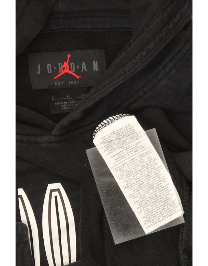 Jordan Herren-Kapuzenpullover mit Grafik, Größe S, schwarze Baumwolle