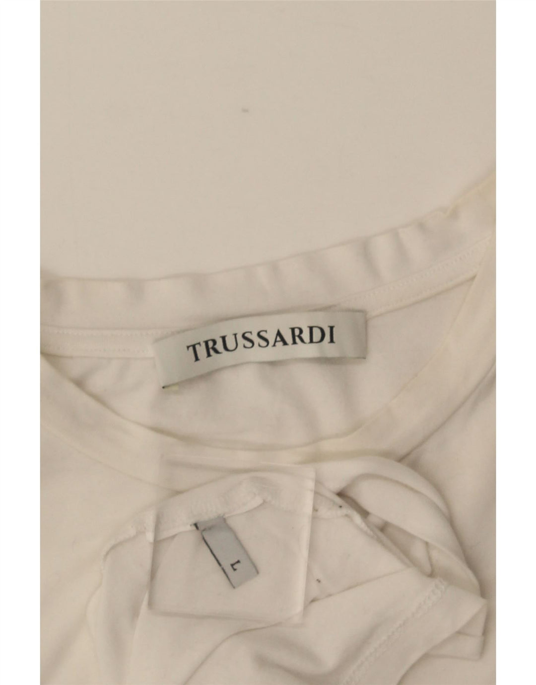 Trussardi Damen T-Shirt Top UK 14 Large Weiß