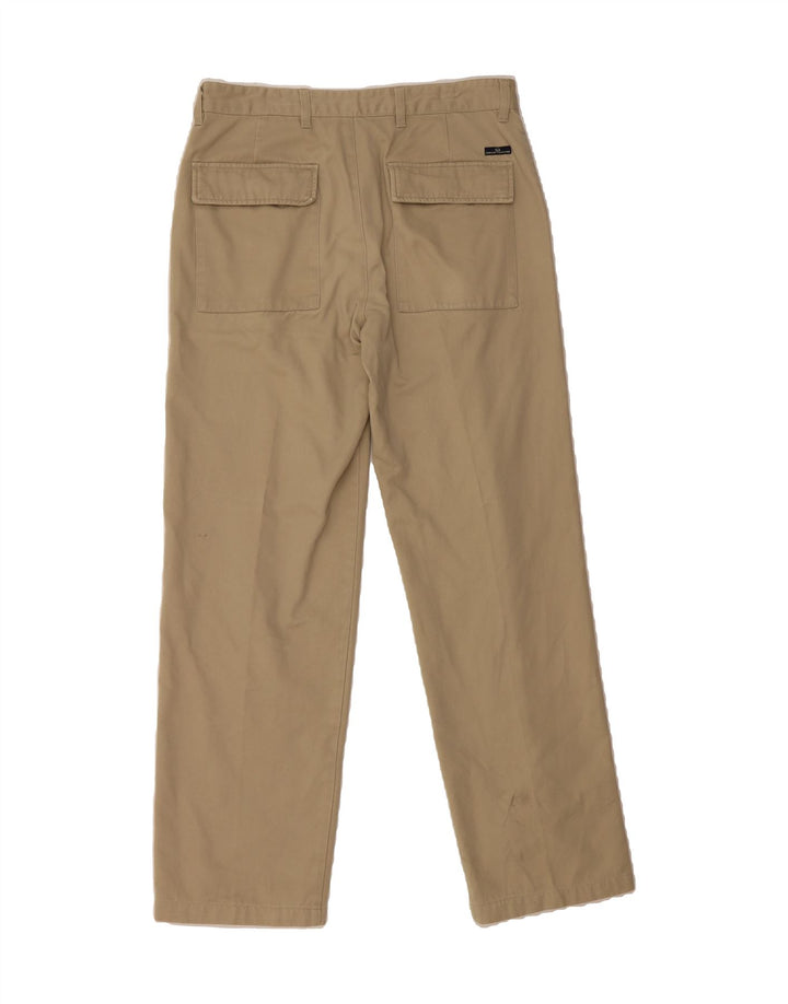 SERGIO TACCHINI Mens Straight Trousers W32 L30 Beige Cotton Vintage Sergio Tacchini and Second-Hand Sergio Tacchini from Messina Hembry 