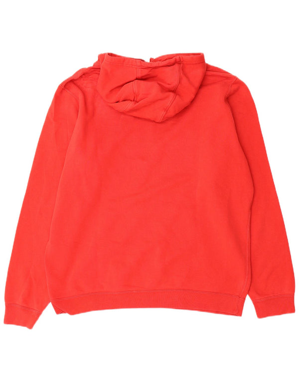 Nike Mens Hoodie Jumper Large Red Cotton