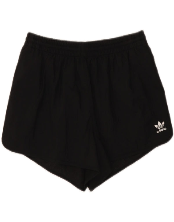 Adidas Damen Sportshorts UK 12 Medium Schwarz Polyamid