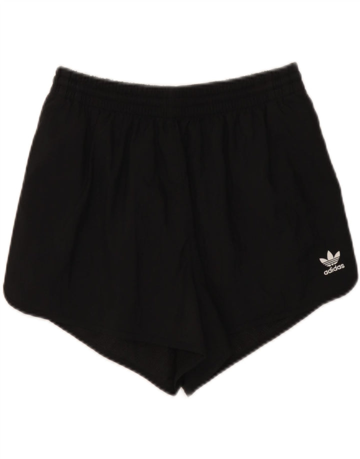 Adidas Damen Sportshorts UK 12 Medium Schwarz Polyamid