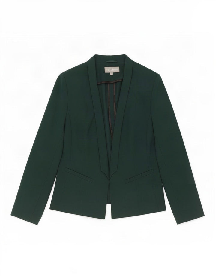 Marks & Spencer Offene Damen-Blazerjacke UK 16 Large Grün Polyester